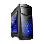 Golden Field 3301B Semi Window side panel ATX Casing with Red Led Fan (450W PSU)