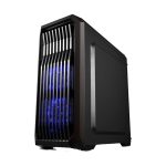 Golden Field G9B Full Window side panel ATX Gaming Casing with Blue LED Fan (450W PSU)