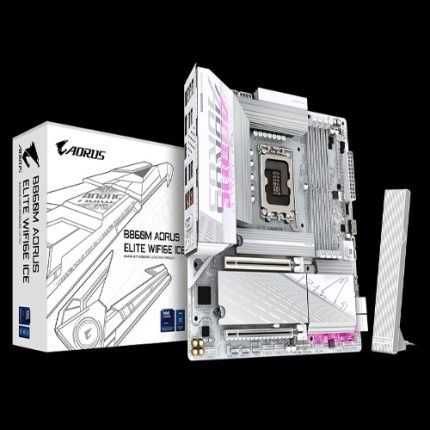 GIGABYTE B850M AORUS ELITE WIFI6E ICE AMD AM5 DDR5 Micro ATX Motherboard