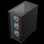XJOGOS M211BK 4 RGB FAN MESH FULL TEMPERED GLASS BLACK ATX GAMING CASE - Image 2