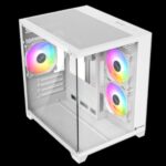 XTREME S270W WITH 3 ARGB FAN, TEMPERED  GLASS WHITE CASE