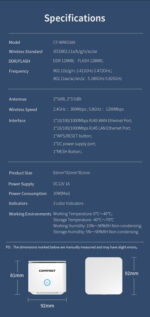 COMFAST AX1500 WiFi 6 Dual Band Mesh Router (CF-WR653AX) - Image 6