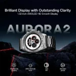 Weofly Aurora 2 AMOLED AOD Display Bluetooth Calling Smartwatch (Black and Silver) - Image 4