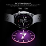 Weofly Curve 2 AMOLED Display Bluetooth Calling Smartwatch (Black and Silver) - Image 6