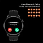 Weofly Curve 2 AMOLED Display Bluetooth Calling Smartwatch (Black and Silver) - Image 3