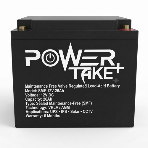 d363a5b6-f96b-406a-9b7e-48f9d34964e0 (1) Power Take+ Maintenance Free Valve Regulated Lead-Acid Battery SMF 12V-26Ah - Image 1